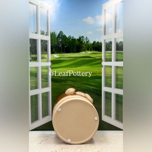 Pirulo Dog Brown/ Beige Ceramic Planter Pot with Saucer Attached - Picture 10 of 11